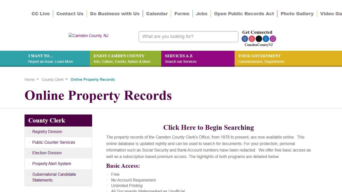 Online Property Records Camden County, NJ